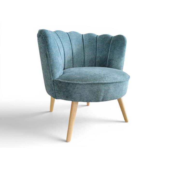 FAUTEUIL EN TISSU - TURQUOISE - Image 2