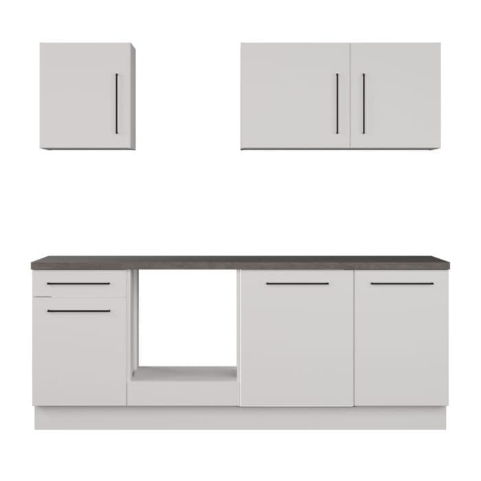 CUISINE EN BLOC - BLANC &amp; GRIS ( HORS ELECTROMÉNAGERS ET SANITAIRE ) - Image 2