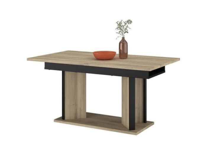 TABLE RECTANGLE AVEC ALLONGE  - CHENE KRONBERG &amp; NOIR - Image 2