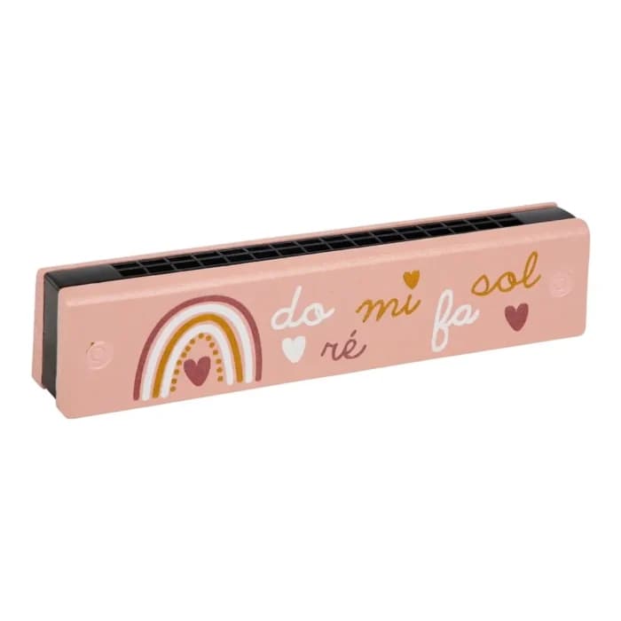 HARMONICA ARC-EN-CIEL EN MDF - ROSE - Image 1