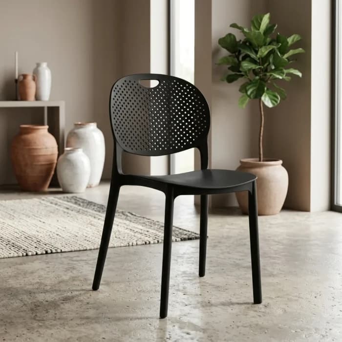 CHAISE EN POLYPROPYLÈNE - NOIR - Image 1