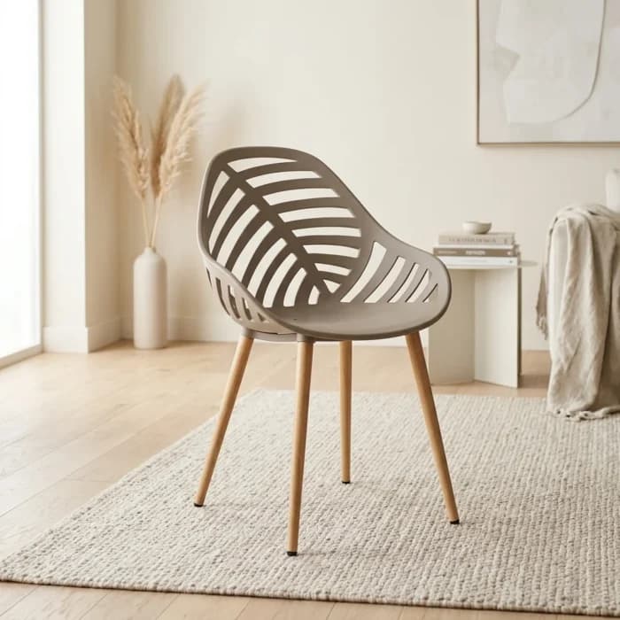 CHAISE EN PLASTIQUE - TAUPE - Image 1