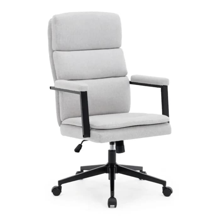 FAUTEUIL DE BUREAU EN TISSU - GRIS CLAIR - Image 1