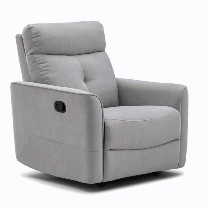 FAUTEUIL RELAX EN TISSUS - GRIS CLAIR - Image 2