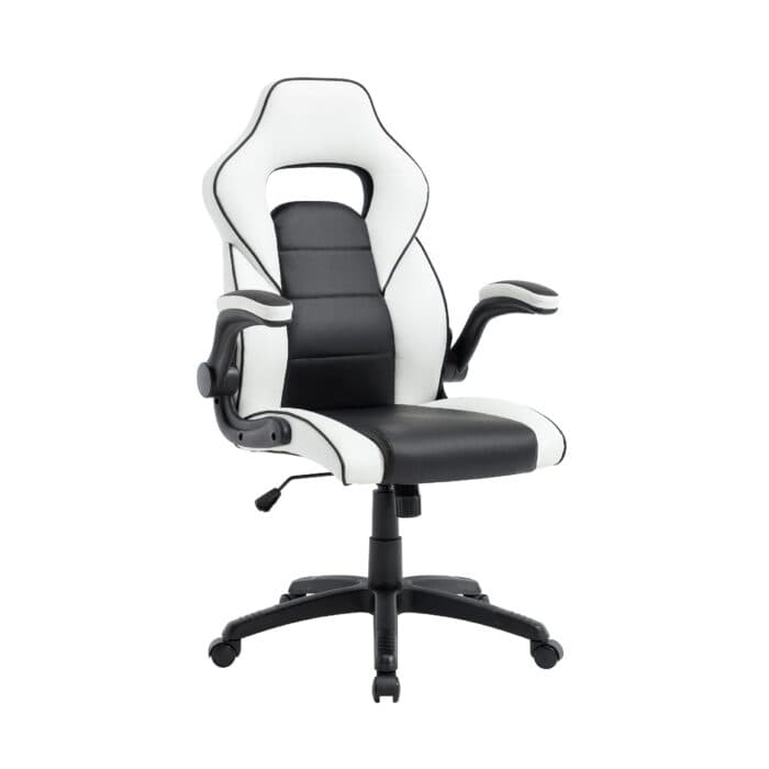 FAUTEUIL DE BUREAU RACING - NOIR &amp; BLANC - Image 2