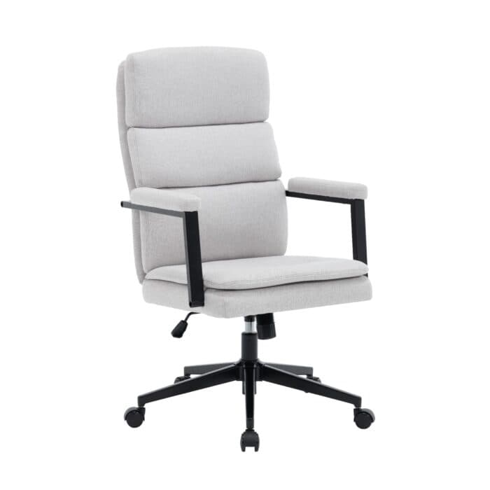 FAUTEUIL DE BUREAU EN TISSU - GRIS CLAIR - Image 2