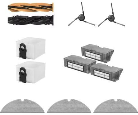 KIT ACCESSOIRES ASPIRATEUR ROBOT LAVEUR D20 PLUS - BLANC &amp; GRIS - DREAME - Image 2