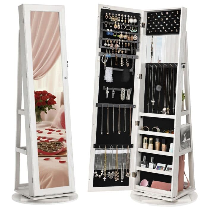 ARMOIRE À BIJOUX PIVOTANTE - BLANC - Image 2