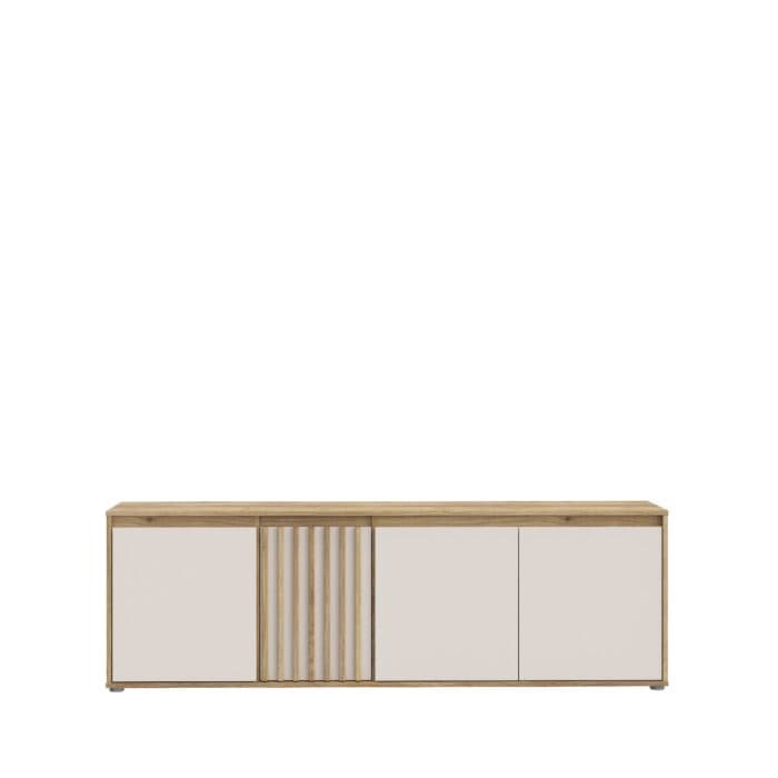 MEUBLE TV 4 PORTES - CHENE &amp; SABLE - Image 2