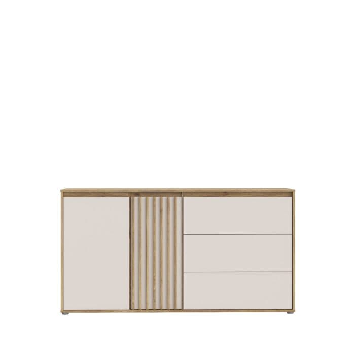ENFILADE 2 PORTES + 3 TIROIRS - CHENE &amp; SABLE - Image 2