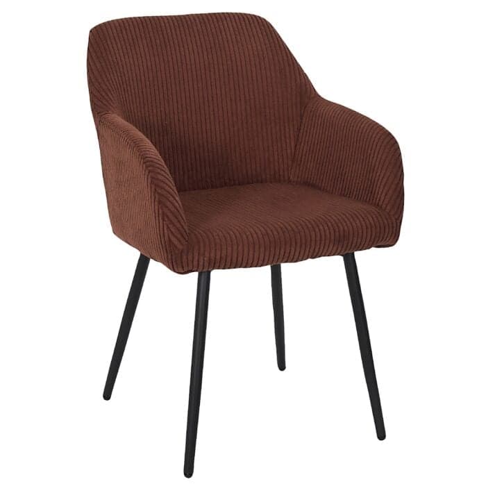 FAUTEUIL EN TISSU CÔTELÉ - TERRACOTTA - Image 2