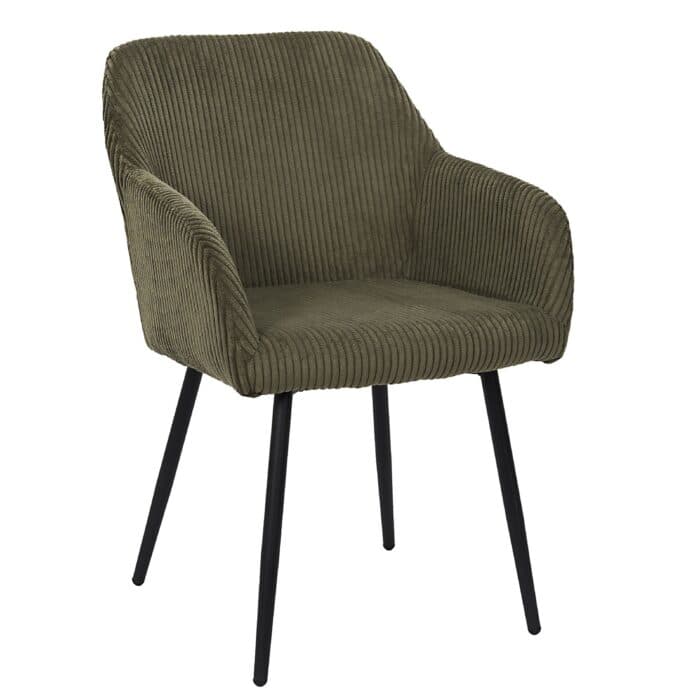 FAUTEUIL EN TISSU CÔTELÉ - VERT - Image 2