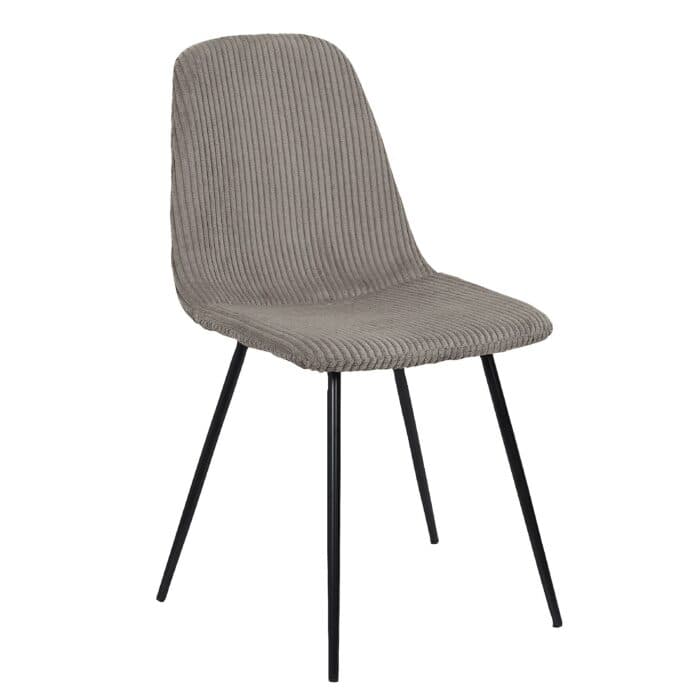 CHAISE EN VELOURS CÔTELÉ - TAUPE - Image 2