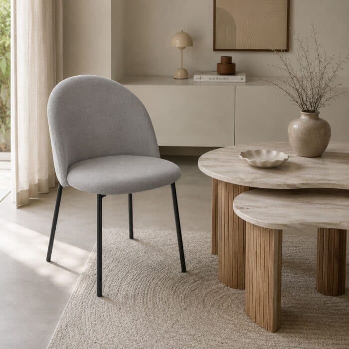 CHAISE COTELE DOSSIER ARCHE - GRIS - Image 2