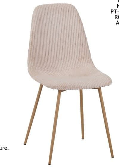 CHAISE EN VELOURS CÔTELÉ - BEIGE - Image 2