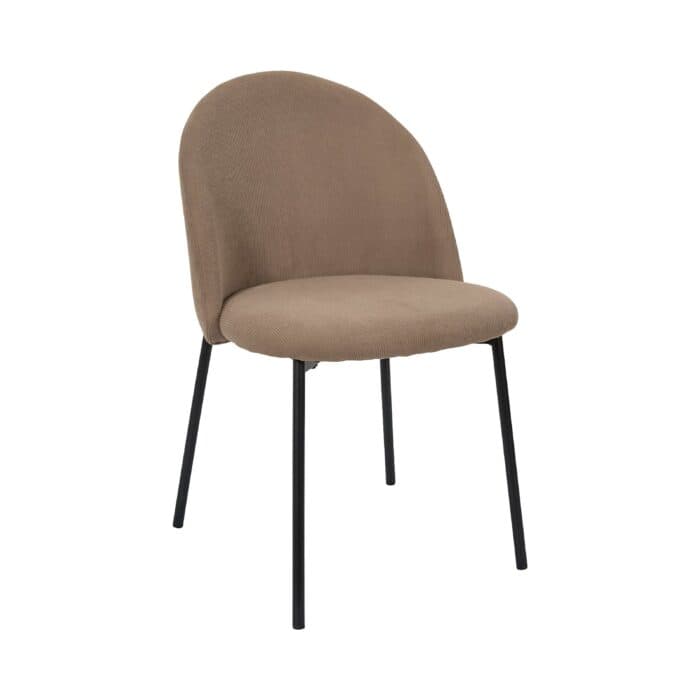 CHAISE DOSSIER ARCHE EN VELOURS CÔTELÉ - TAUPE - Image 2
