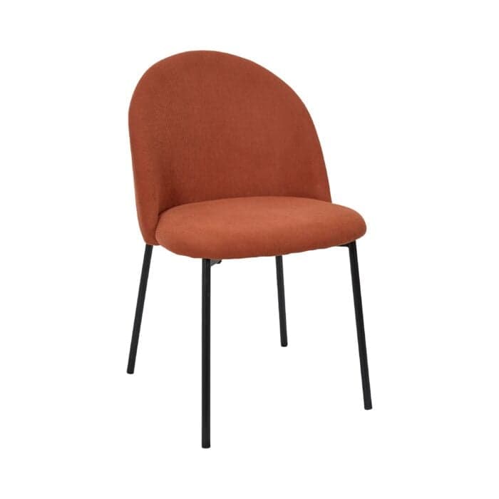 CHAISE DOSSIER ARCHE EN VELOURS CÔTELÉ - TERRACOTTA - Image 2
