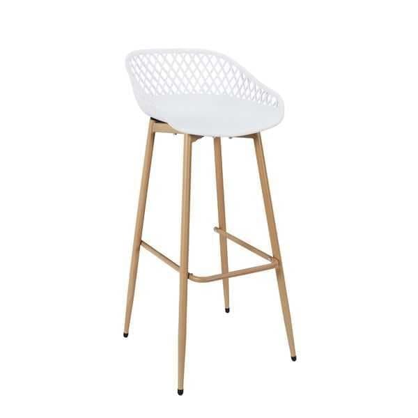 TABOURET DE BAR EN PLASTIQUE - BLANC - Image 2