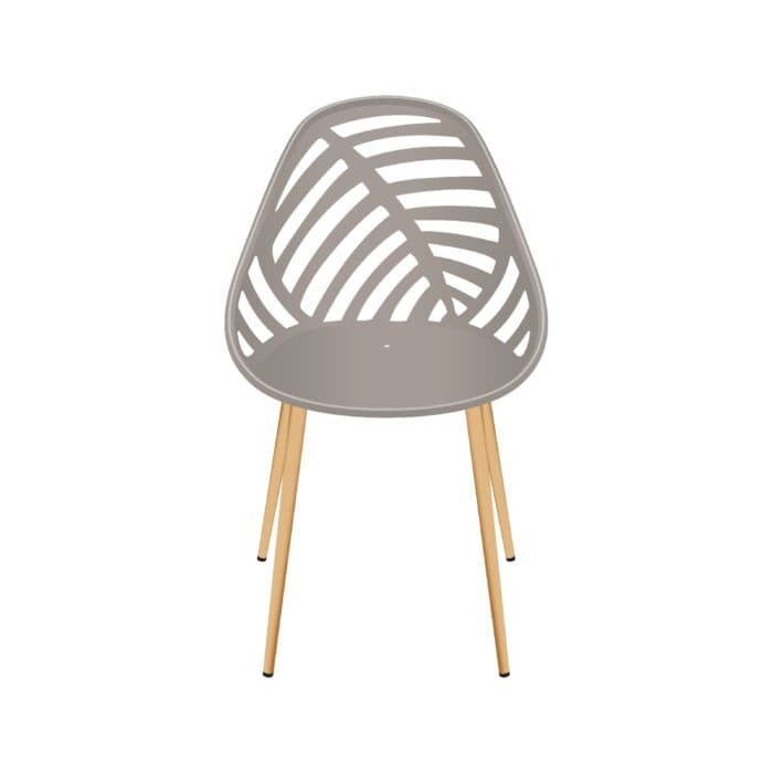CHAISE EN PLASTIQUE - TAUPE - Image 2