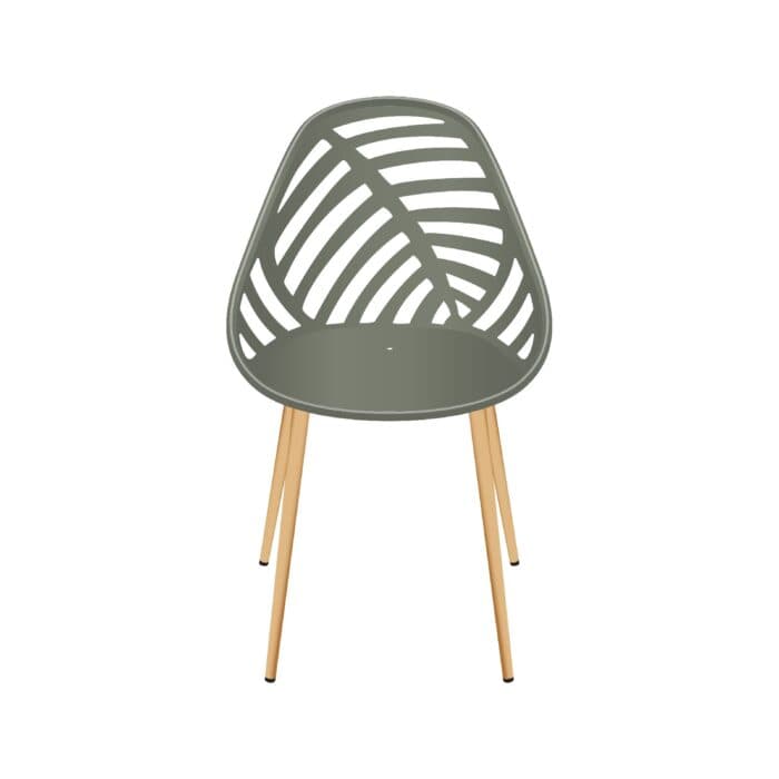 CHAISE EN PLASTIQUE - OLIVE - Image 2
