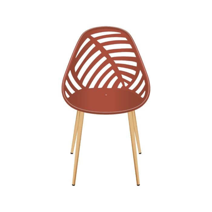 CHAISE EN PLASTIQUE - TERRACOTTA - Image 2