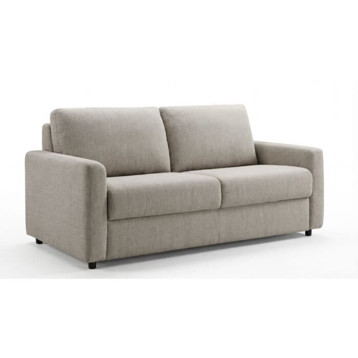 CANAPÉ LIT CONVERTIBLE EN TISSU - TAUPE - Image 2