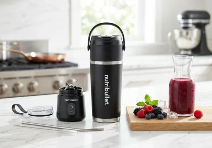BLENDER PORTABLE FLIP 120 W 600 ML MAINTIEN FROID 24H - NOIR - NUTRIBULLET - Image 1