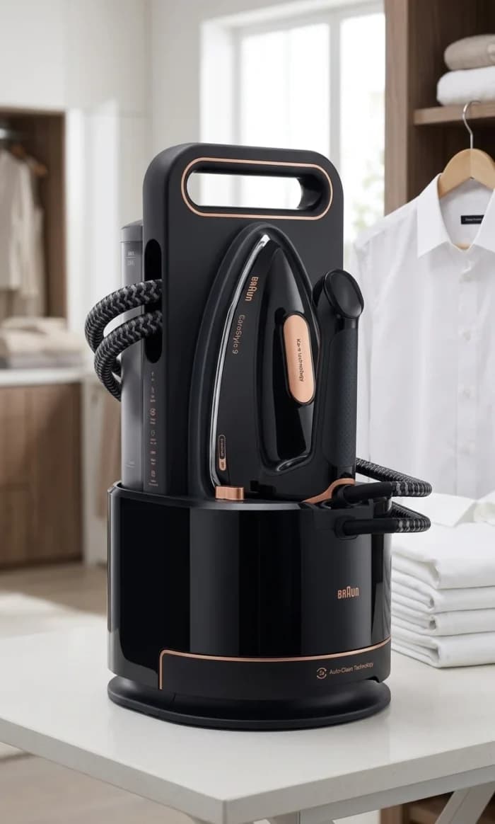 CENTRALE VAPEUR CARESTYLE 9 BARS 2700 W FREEGLIDE 3D AUTO-CLEAN 2 L - NOIR - BRAUN - Image 1