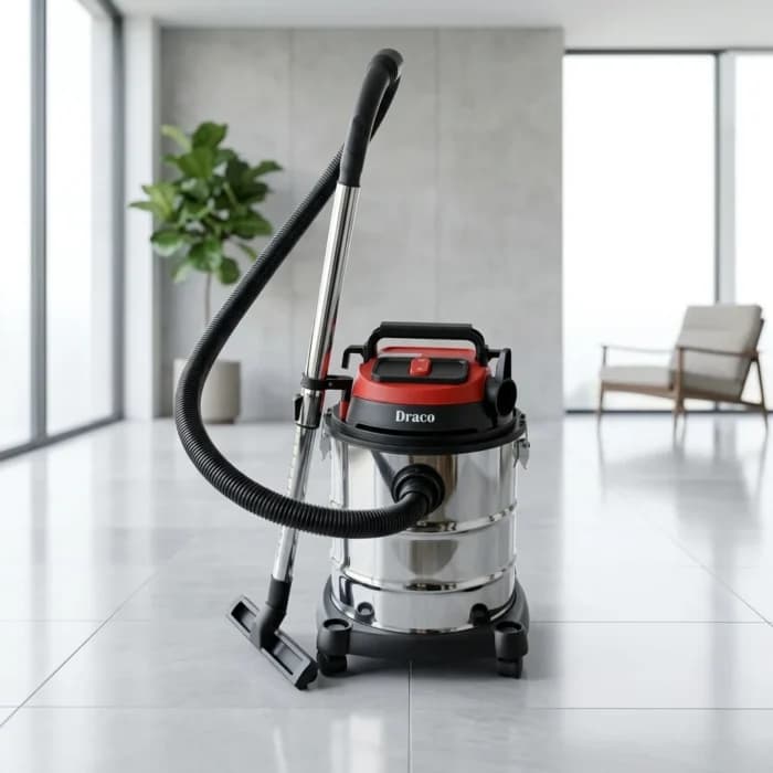 ASPIRATEUR TRAÎNEAU EAU POUSSIÈRE SOUFFLEUR 25 L - DRACO - Image 1