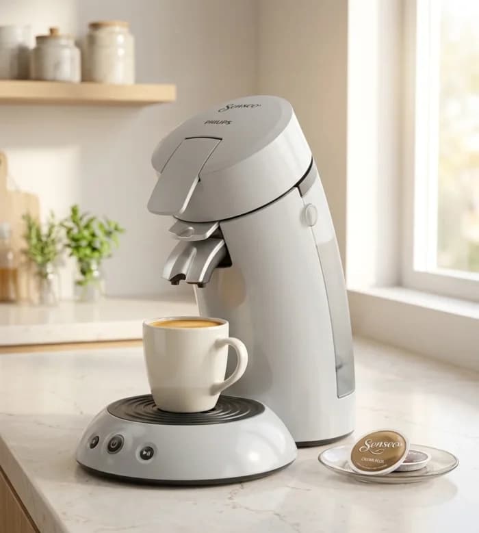 CAFETIÈRE À DOSETTES SENSEO ORIGINAL 0,7 L CREMA PLUS - GRIS CLAIR - PHILIPS - Image 1