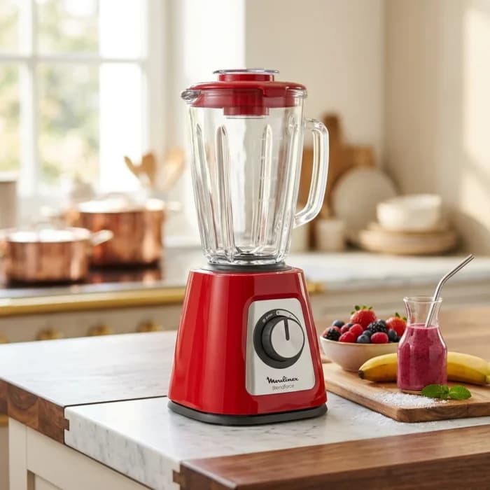 BLENDER 800 W LAMES INOX - ROUGE - MOULINEX - Image 1