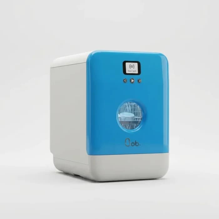 MINI LAVE-VAISSELLE CONNECTÉ 3 COUVERTS 5 PROGRAMMES 43 DB WIFI OUVERTURE TACTILE - BLEU MAYA - BOB - Image 1