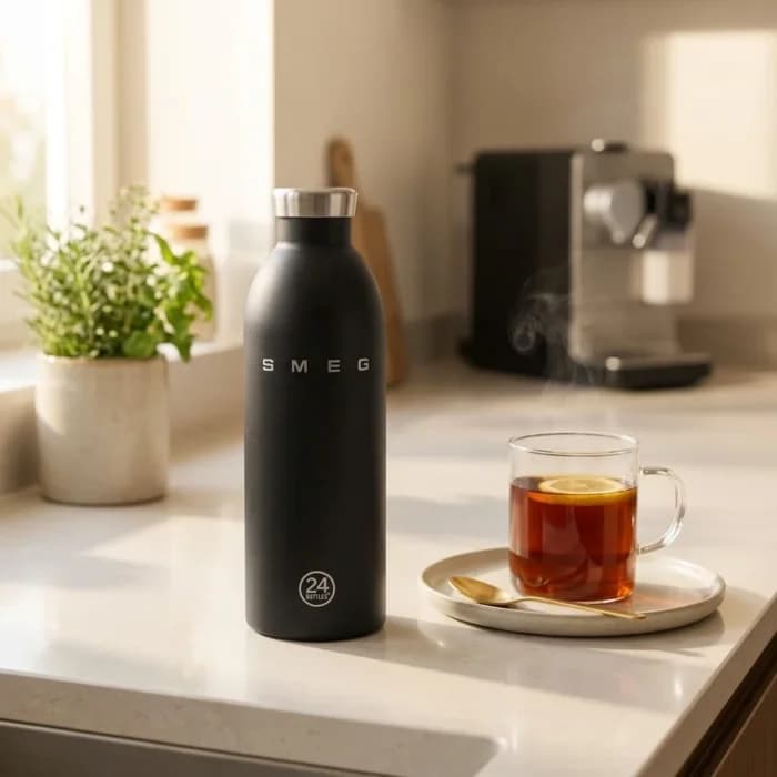 BOUTEILLE ISOTHERME 500 ML EN ACIER INOXYDABLE - NOIR - Image 1