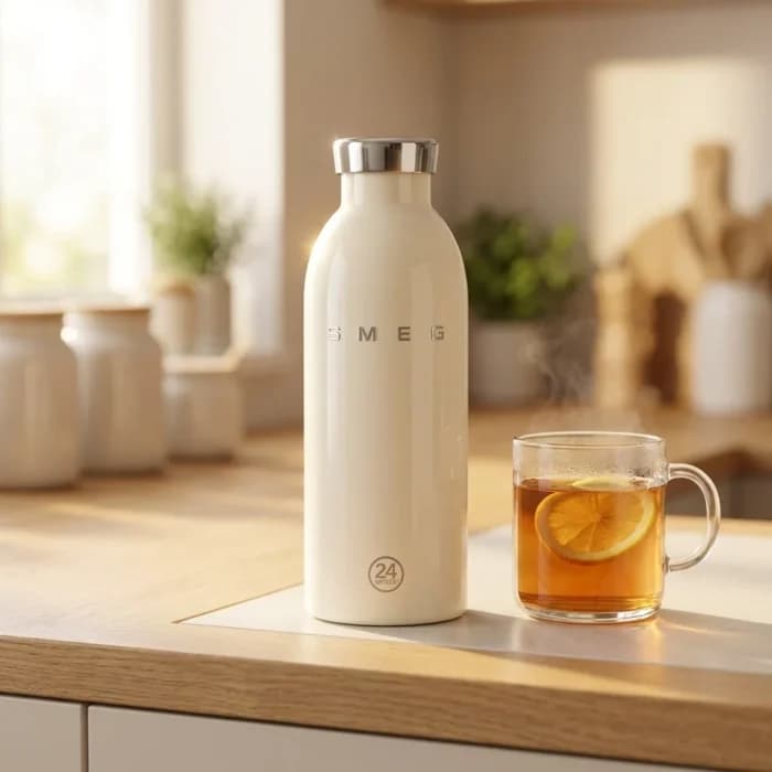 BOUTEILLE ISOTHERME 500 ML EN ACIER INOXYDABLE - CRÈME - Image 1