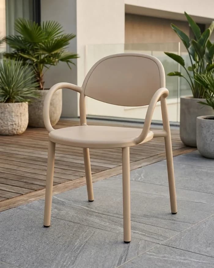 CHAISE PLASTIQUE - TAUPE - Image 1