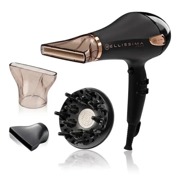 SÈCHE-CHEVEUX PROFESSIONNEL CÉRAMIQUE ET IONIQUE AVEC DIFFUSEUR - NOIR ET BRONZE - Image 1