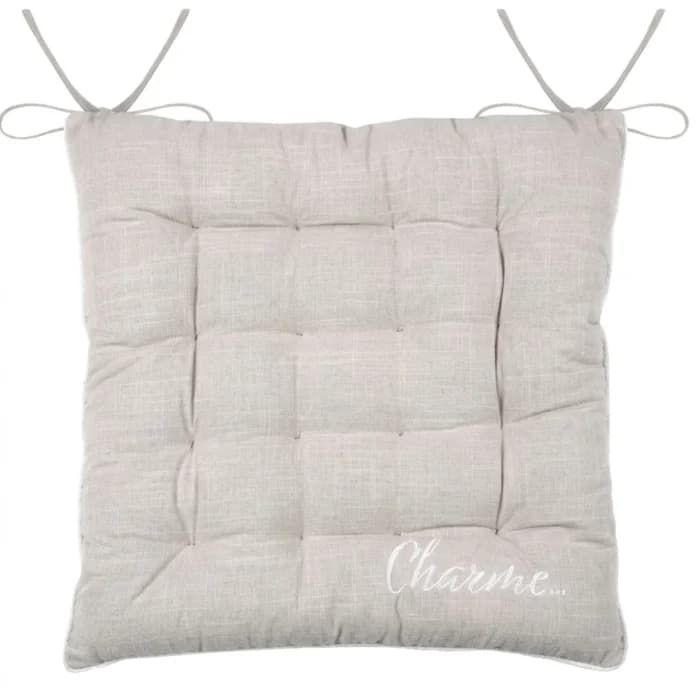 GALETTE DE CHAISE 38X38 CM EN COTON - NATUREL - Image 1