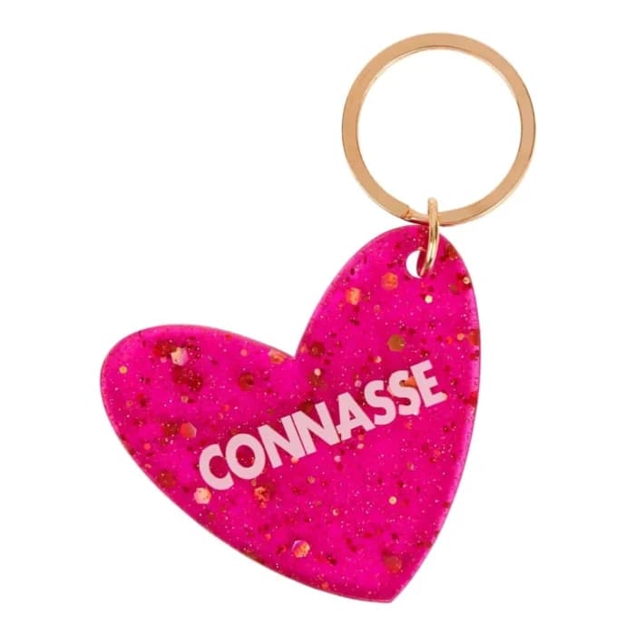 PORTE-CLÉS COEUR MESSAGE CONNASSE - Image 1