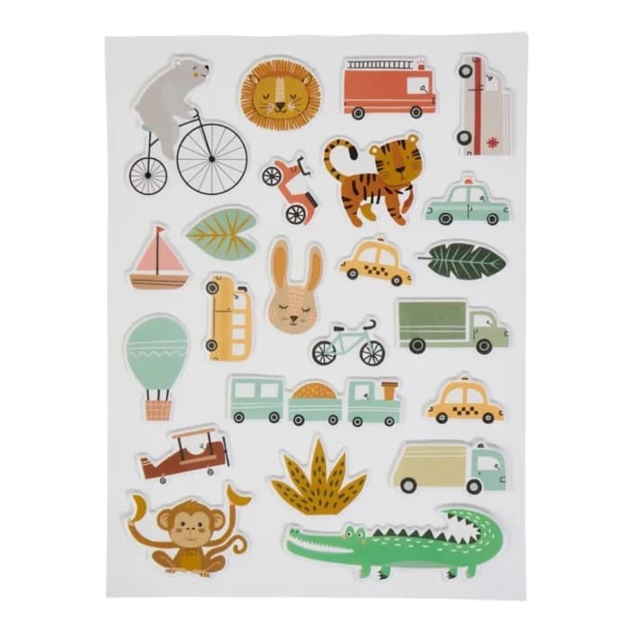 STICKERS MURAUX ANIMAUX ET VOITURES - Image 1
