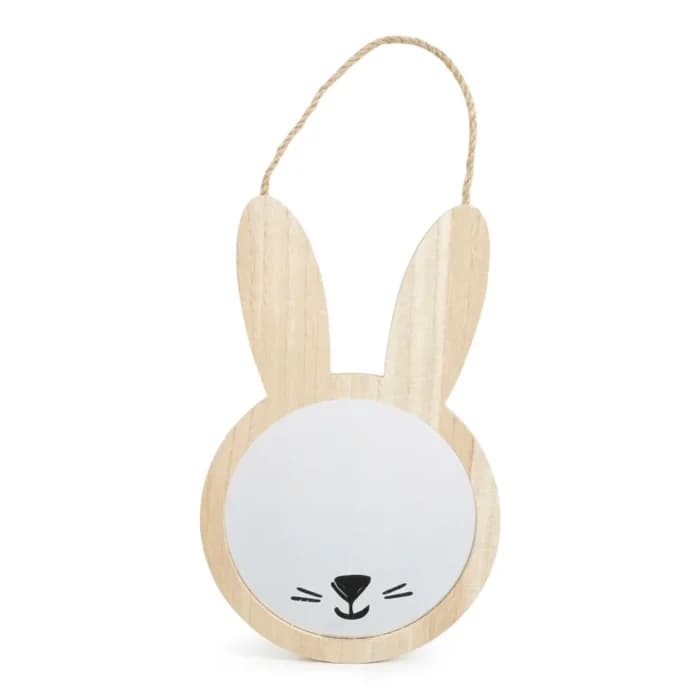 MIROIR BOIS FORME LAPIN - NATUREL - Image 1