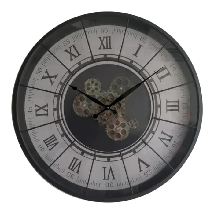 HORLOGE MURALE RONDE 57 CM - NOIR - Image 1
