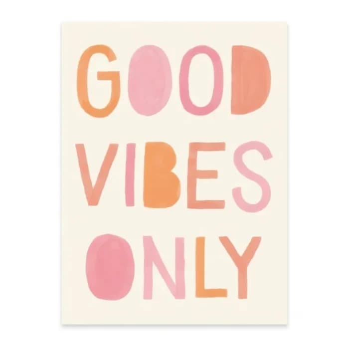 AFFICHE GOOD VIBES ONLY 30X40 CM - Image 1