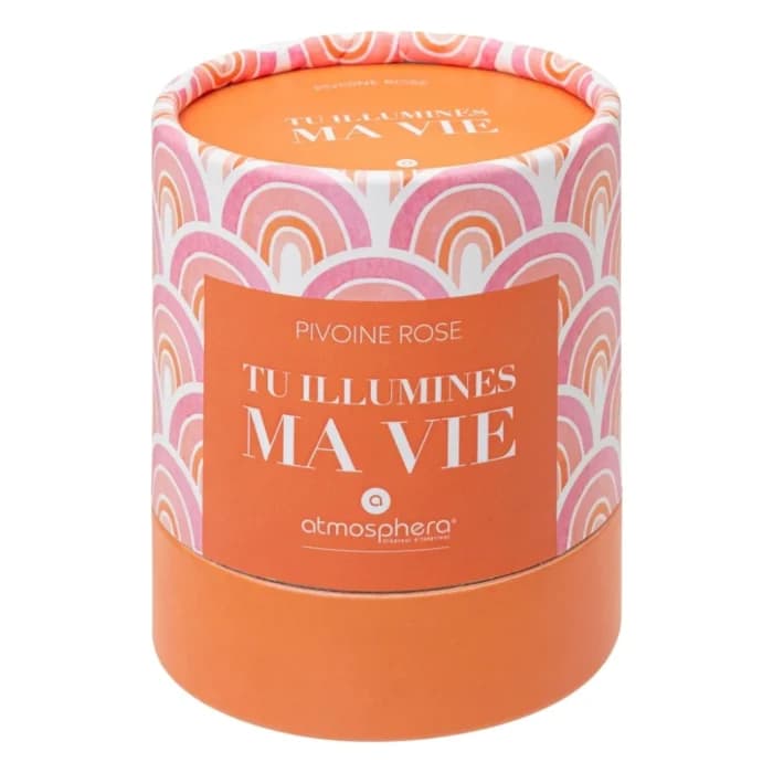 BOUGIE PARFUMÉE PIVOINE ROSE EN VERRE 200 G - Image 1