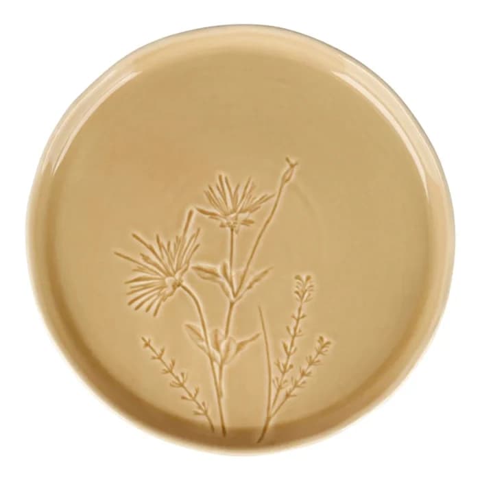 ASSIETTE PLATE 26,5 CM EN GRÈS - MOTIF FLORAL - Image 1