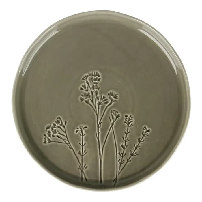 ASSIETTE PLATE 26,5 CM EN GRÈS - MOTIF FLORAL - Image 1