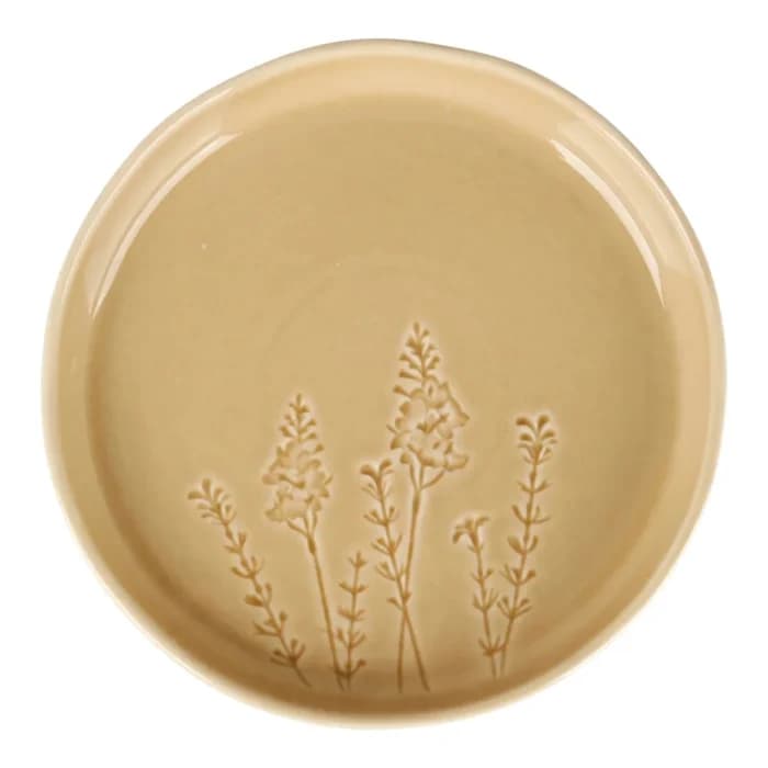 ASSIETTE DESSERT 20,2 CM EN GRÈS - MOTIF FLORAL - Image 1