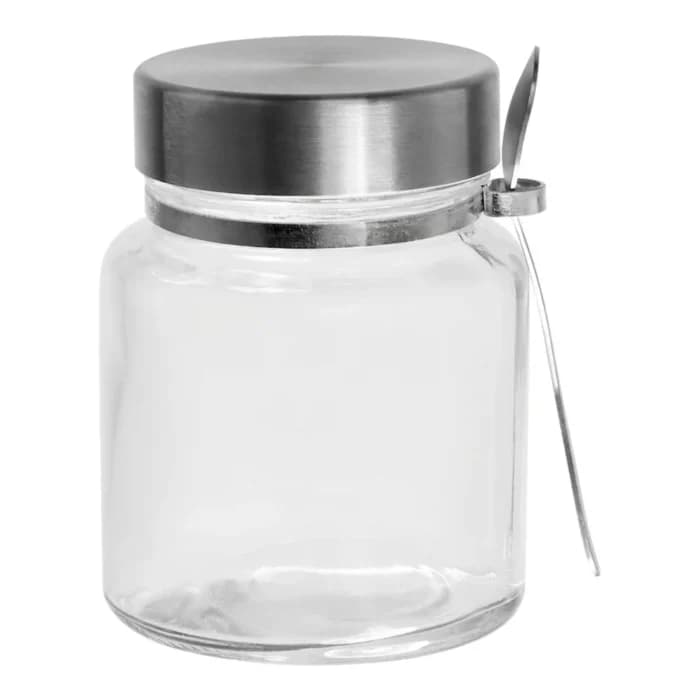 BOCAL AVEC COUVERCLE ET CUILLÈRE EN INOX - Image 1