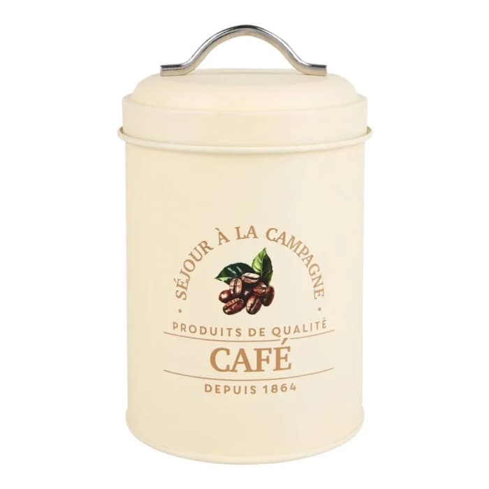 BOÎTE À CAFÉ 1,2 L EN FER - BEIGE - Image 1