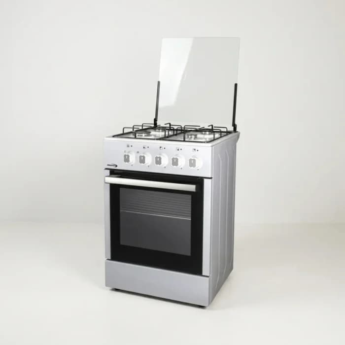 CUISINIÈRE 4 FEUX GAZ AVEC FOUR GAZ ET GRILL - BLANC SHARCOOL - Image 1