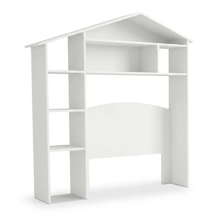 TETE DE LIT AVEC ÉTAGÈRES - BLANC - Image 1